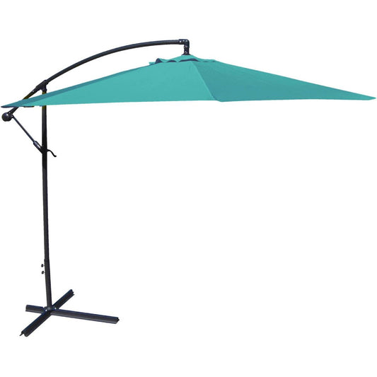 10-Ft Offset Cantilever Patio Umbrella with Aruba Teal Canopy LuxuryLifeWay Online Store