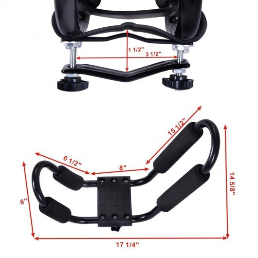 2 Pairs Canoe Boat Kayak Roof Rack with 4 straps LuxuryLifeWay Online Store