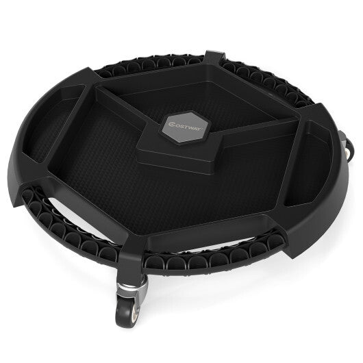 Mobile Automotive Tool Creeper with 3 Swivel Casters and 4 Compartments-Black LuxuryLifeWay Online Store