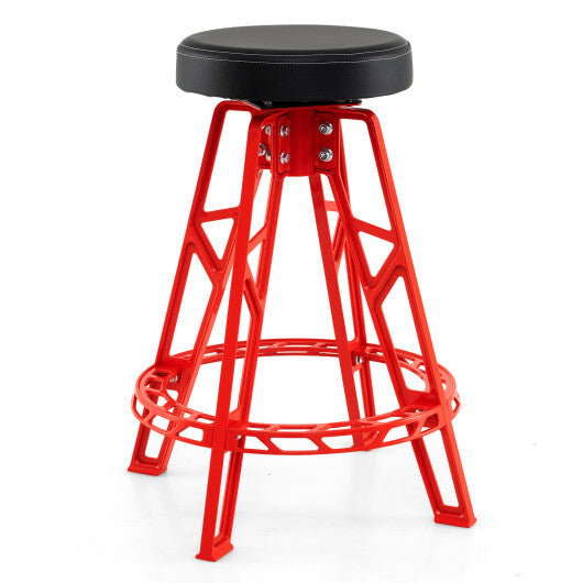 Heavy-Duty Aluminum Garage Bar Chair with 360? Swiveling Seat-Red LuxuryLifeWay Online Store