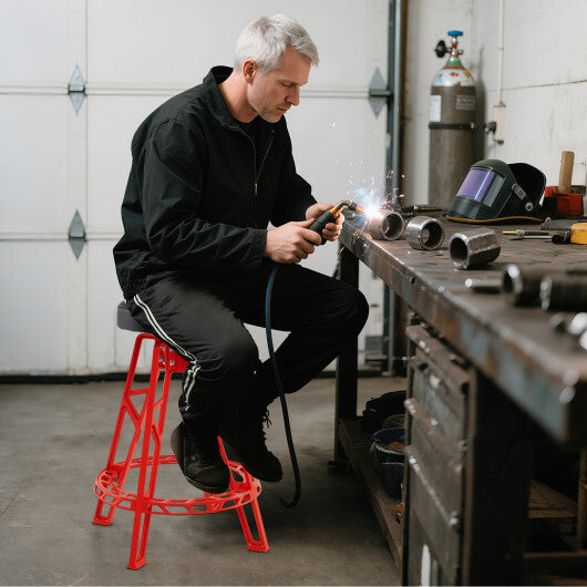 Heavy-Duty Aluminum Garage Bar Chair with 360? Swiveling Seat-Red LuxuryLifeWay Online Store
