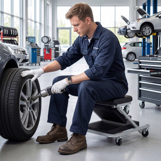 36" 2-in-1 Mechanic Creeper and Z-Seat with 6 Swivel Casters-Black LuxuryLifeWay Online Store