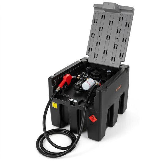 Portable Diesel Tank 53 Gallon with 13.2 GPM Flow Rate for Transportation-Black LuxuryLifeWay Online Store