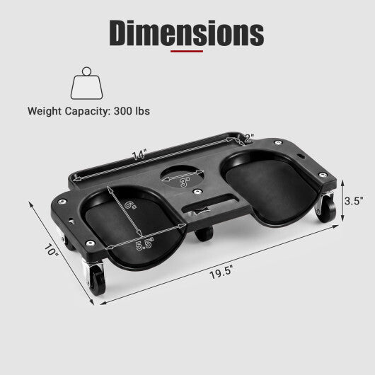 Rolling Knee Creeper with 360 Swivel Casters Lightweight Kneeling Pads-Black LuxuryLifeWay Online Store