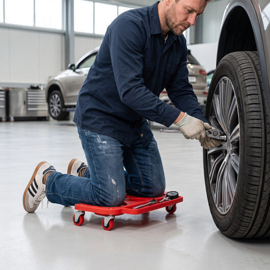 Rolling Knee Creeper with 360 Swivel Casters Lightweight Kneeling Pads-Black LuxuryLifeWay Online Store