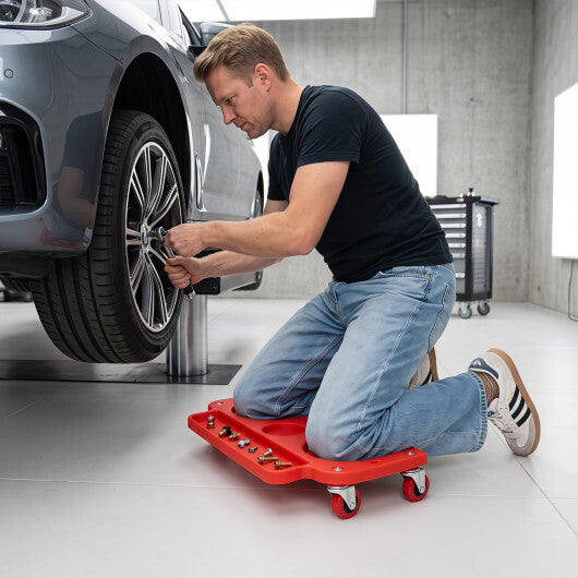 Rolling Knee Creeper with 360 Swivel Casters Lightweight Kneeling Pads-Black LuxuryLifeWay Online Store