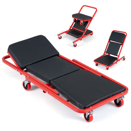 41" Foldable Mechanic Creeper with 450 LBS Capacity-Black LuxuryLifeWay Online Store