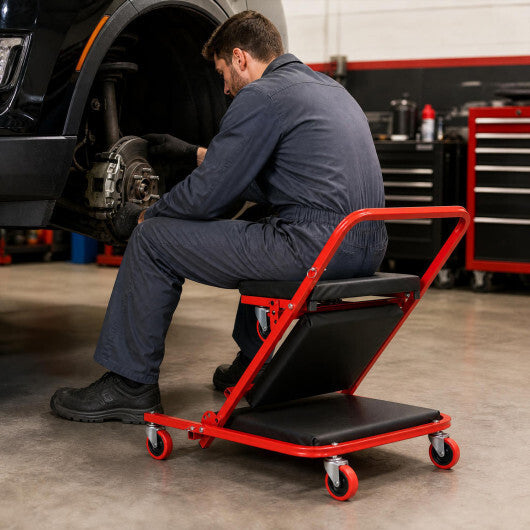 41" Foldable Mechanic Creeper with 450 LBS Capacity-Black LuxuryLifeWay Online Store