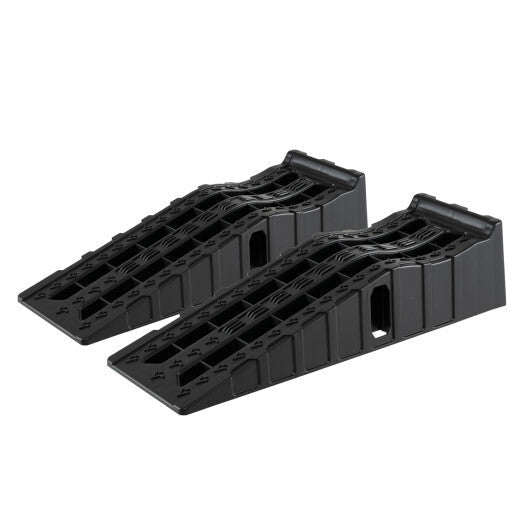 2-Pack 6.4" Car Ramps 22000 Lbs GVW Capacity Portable Vehicle Service Ramps-Black LuxuryLifeWay Online Store