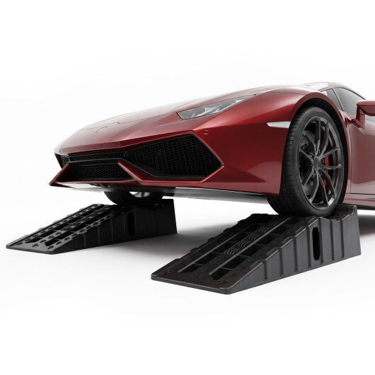 2-Pack 6.4" Car Ramps 22000 Lbs GVW Capacity Portable Vehicle Service Ramps-Black LuxuryLifeWay Online Store