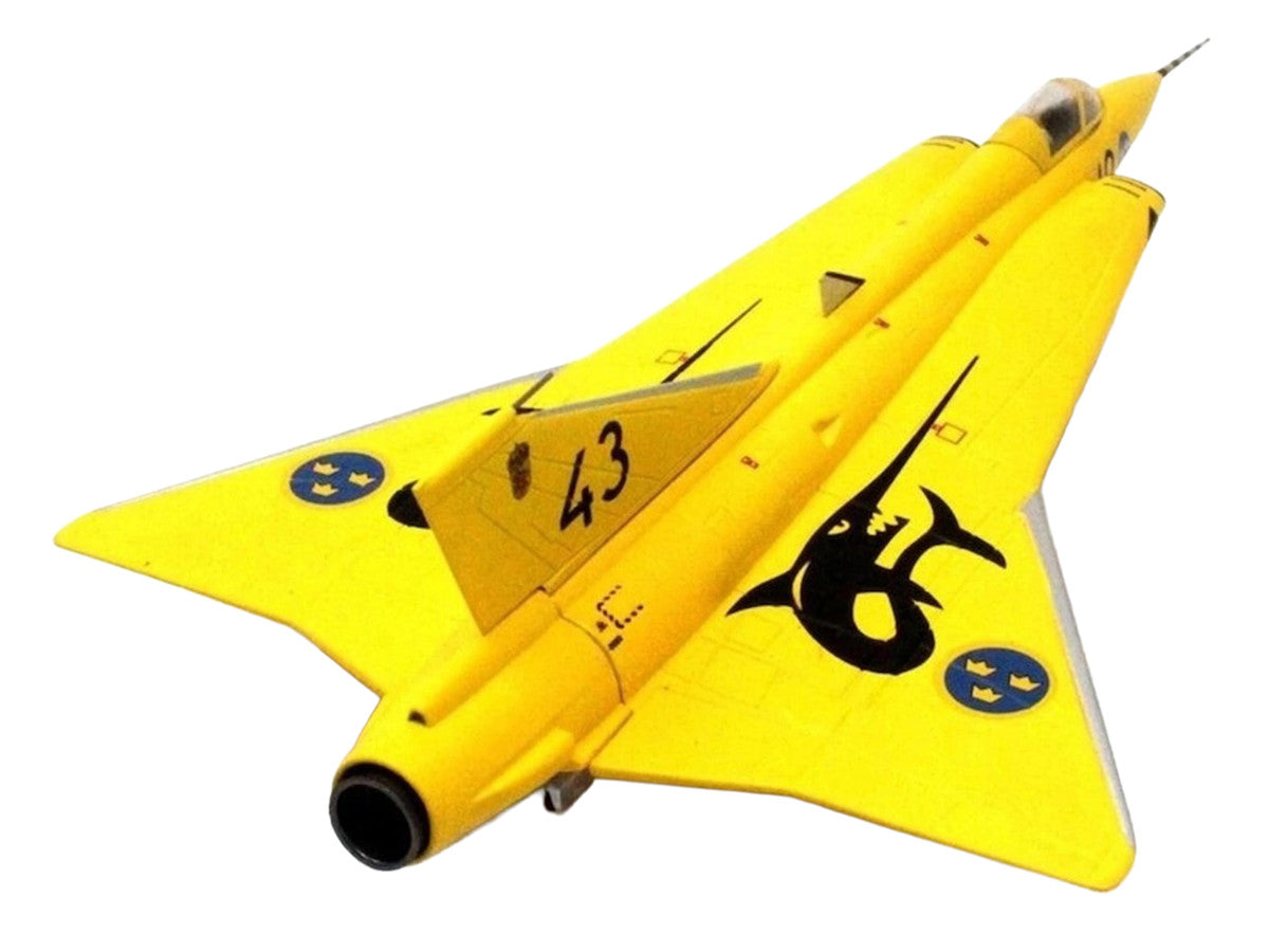 Saab J35J Draken Fighter Aircraft "43-10 3 "Johan Gul" Squadron 10 Wing Final Flight Livery" (1997) Swedish Air Force 1/72 Diecast Model Airplane by Aviation 72 LuxuryLifeWay Online Store