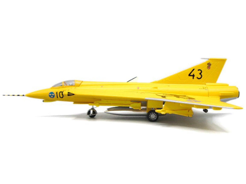 Saab J35J Draken Fighter Aircraft "43-10 3 "Johan Gul" Squadron 10 Wing Final Flight Livery" (1997) Swedish Air Force 1/72 Diecast Model Airplane by Aviation 72 LuxuryLifeWay Online Store