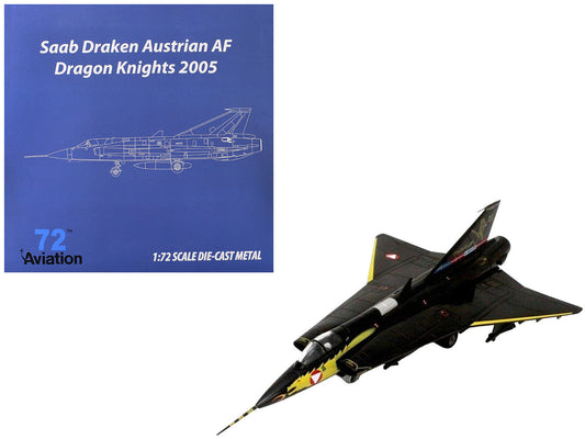 Saab Draken Fighter Aircraft "21 Draken 45th Anniversary Dragon Knights Retirement Livery" (2005) Austrian Air Force 1/72 Diecast Model Airplane by Aviation 72 LuxuryLifeWay Online Store