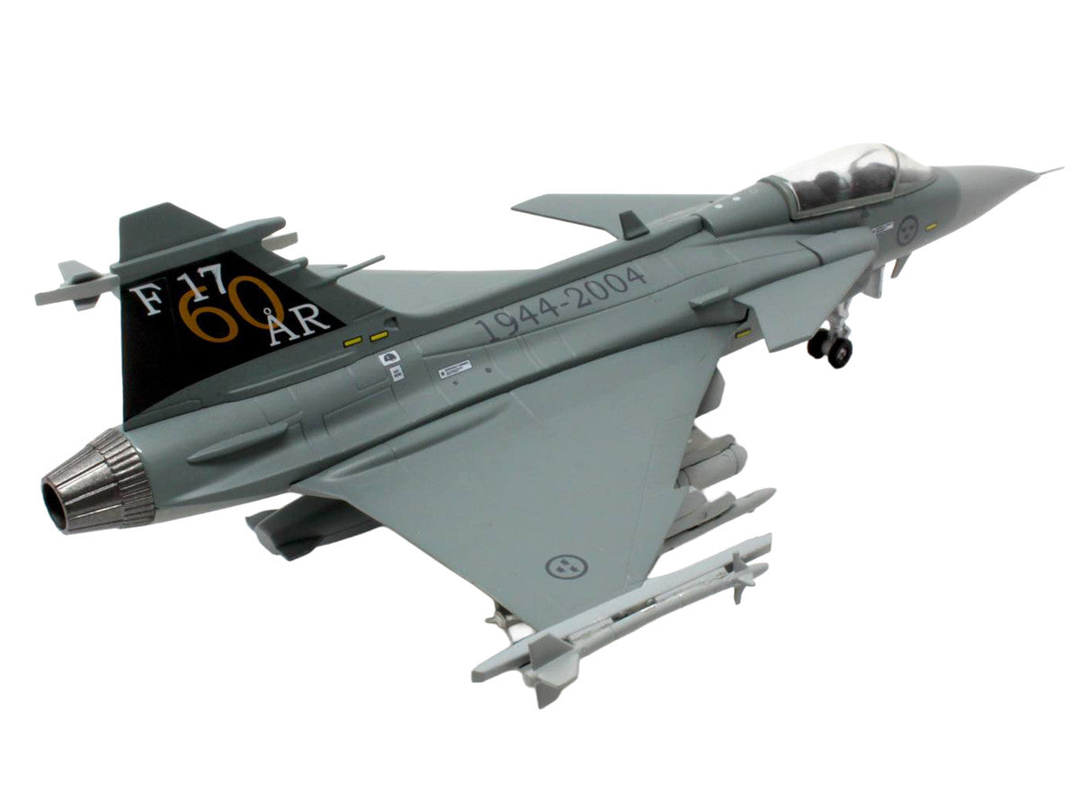 Saab JAS 39A Gripen Fighter Aircraft "17 Wing 60th Anniversary Livery Ronneby Air Show" (2004) Swedish Air Force 1/72 Diecast Model Airplane by Aviation 72 LuxuryLifeWay Online Store