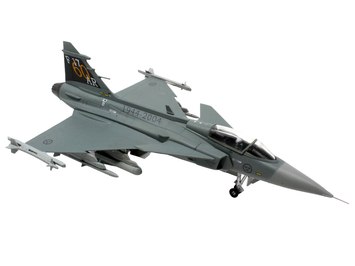 Saab JAS 39A Gripen Fighter Aircraft "17 Wing 60th Anniversary Livery Ronneby Air Show" (2004) Swedish Air Force 1/72 Diecast Model Airplane by Aviation 72 LuxuryLifeWay Online Store
