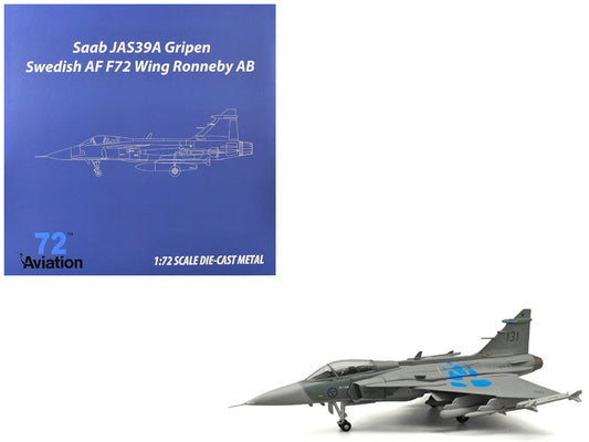 Saab JAS 39A Gripen Fighter Aircraft "131 F 7 Wing Cat’s Paw Livery Satenas Air Base" (2006) Swedish Air Force 1/72 Diecast Model Airplane by Aviation 72 LuxuryLifeWay Online Store