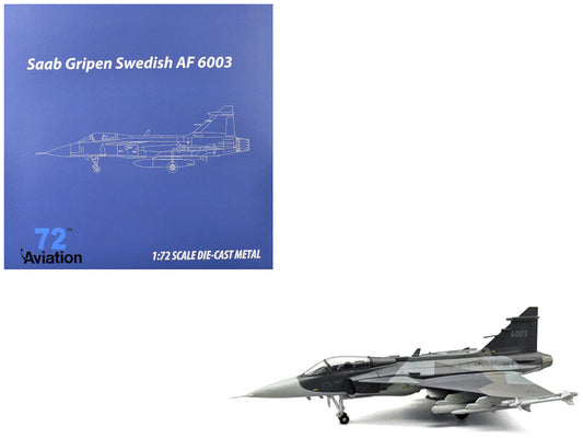 Saab JAS 39E Gripen Fighter Aircraft "6003 E-variant Pre-Production Test" (2023) Swedish Air Force 1/72 Diecast Model Airplane by Aviation 72 LuxuryLifeWay Online Store
