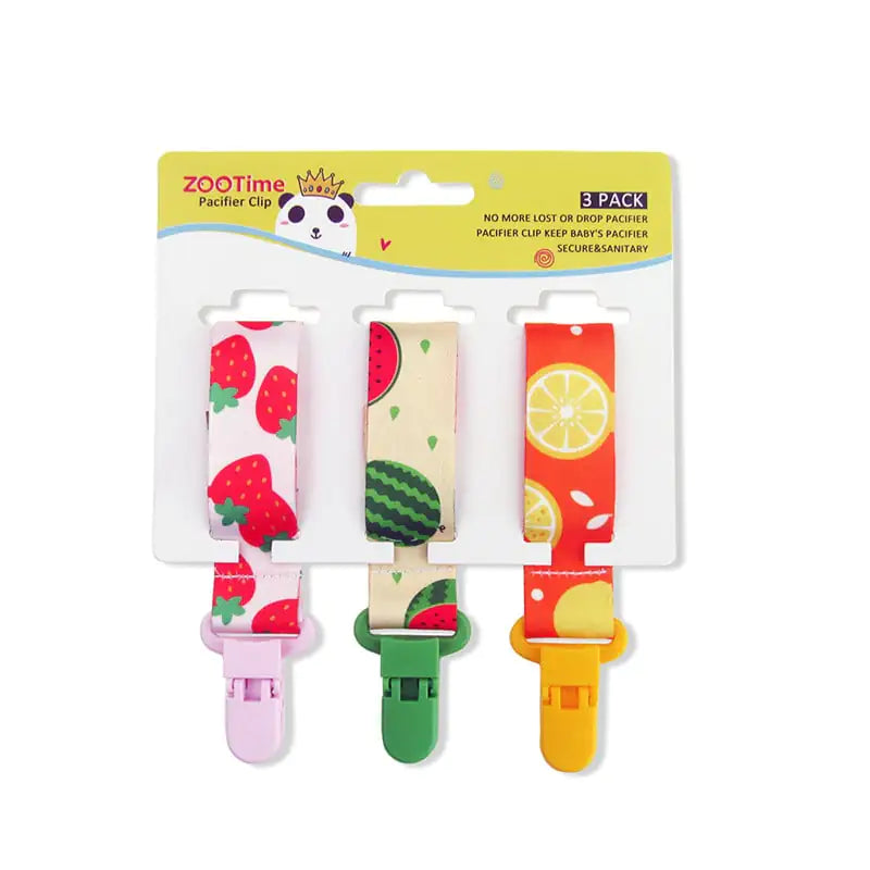 Cartoon Pattern Baby Pacifier Teether Pack of Three Pi-Mart