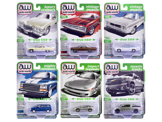 Auto World Premium 2026 Release 1 Set B of 6 pieces 1/64 Diecast Model Cars by Auto World LuxuryLifeWay Online Store