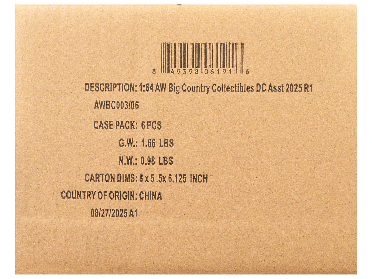 Big Country Collectibles 2025 Release 1 Set of 6 pieces 1/64 Diecast Model Cars by Auto World LuxuryLifeWay Online Store