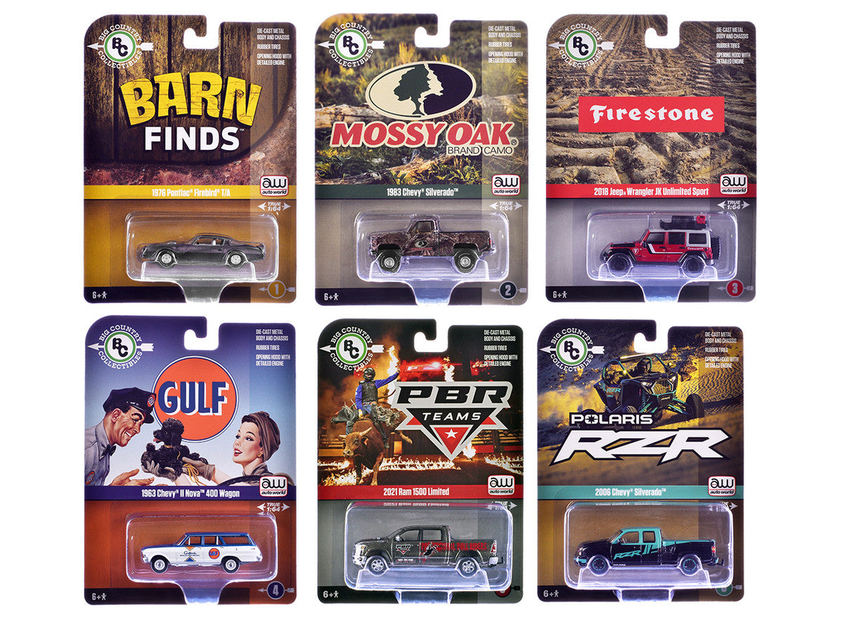 Big Country Collectibles 2025 Release 1 Set of 6 pieces 1/64 Diecast Model Cars by Auto World LuxuryLifeWay Online Store