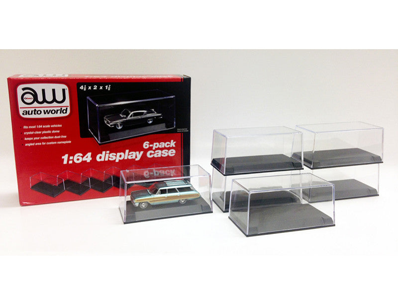 6 Collectible Display Show Cases for 1/64 Scale Model Cars by Auto World LuxuryLifeWay Online Store