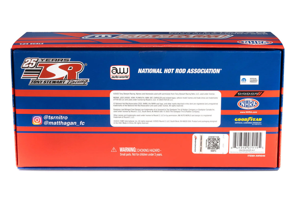 Dodge Charger NHRA Funny Car Matt Hagan "MOPAR Direct Connection" (2025) Limited Edition 1/24 Diecast Model Car by Auto World LuxuryLifeWay Online Store