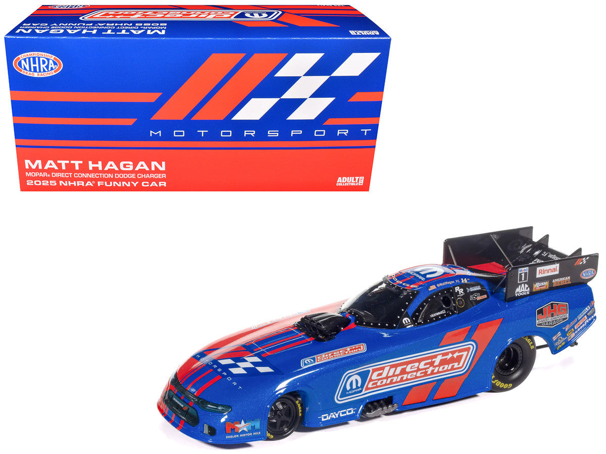 Dodge Charger NHRA Funny Car Matt Hagan "MOPAR Direct Connection" (2025) Limited Edition 1/24 Diecast Model Car by Auto World LuxuryLifeWay Online Store