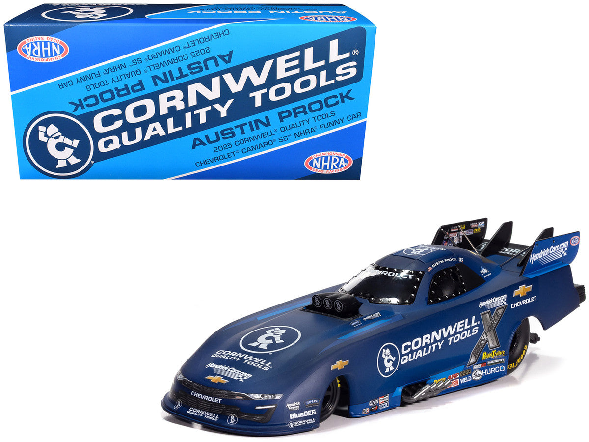 Chevrolet Camaro SS NHRA Funny Car Austin Prock "Cornwell Quality Tools" (2025) "John Force Racing" Limited Edition 1/24 Diecast Model by Auto World LuxuryLifeWay Online Store