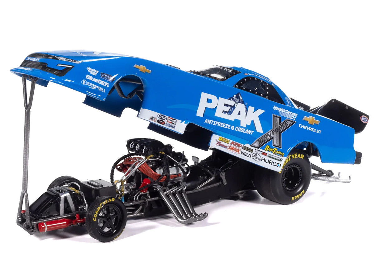 Chevrolet Camaro SS NHRA Funny Car Jack Beckman "Peak" (2025) "John Force Racing" Limited Edition 1/24 Diecast Model by Auto World LuxuryLifeWay Online Store
