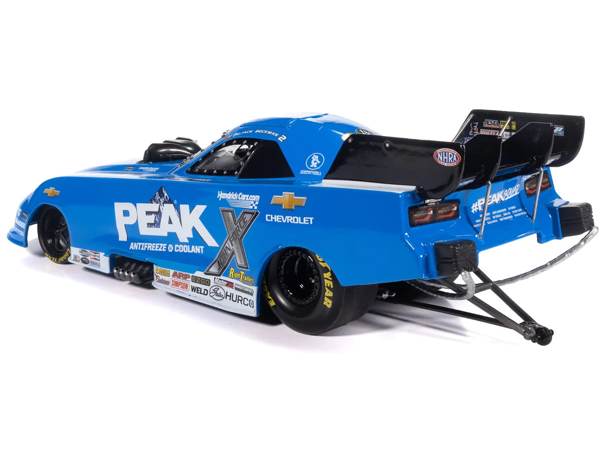 Chevrolet Camaro SS NHRA Funny Car Jack Beckman "Peak" (2025) "John Force Racing" Limited Edition 1/24 Diecast Model by Auto World LuxuryLifeWay Online Store