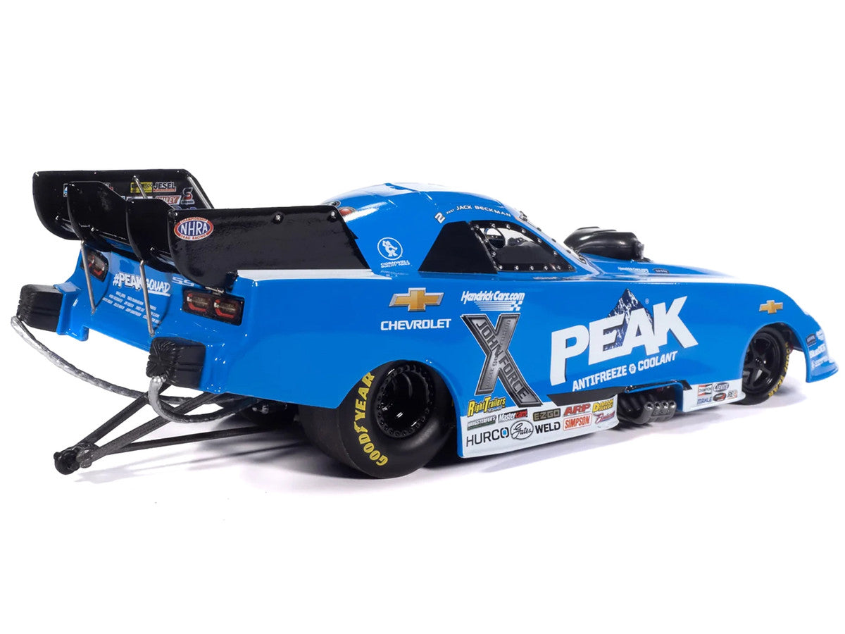 Chevrolet Camaro SS NHRA Funny Car Jack Beckman "Peak" (2025) "John Force Racing" Limited Edition 1/24 Diecast Model by Auto World LuxuryLifeWay Online Store