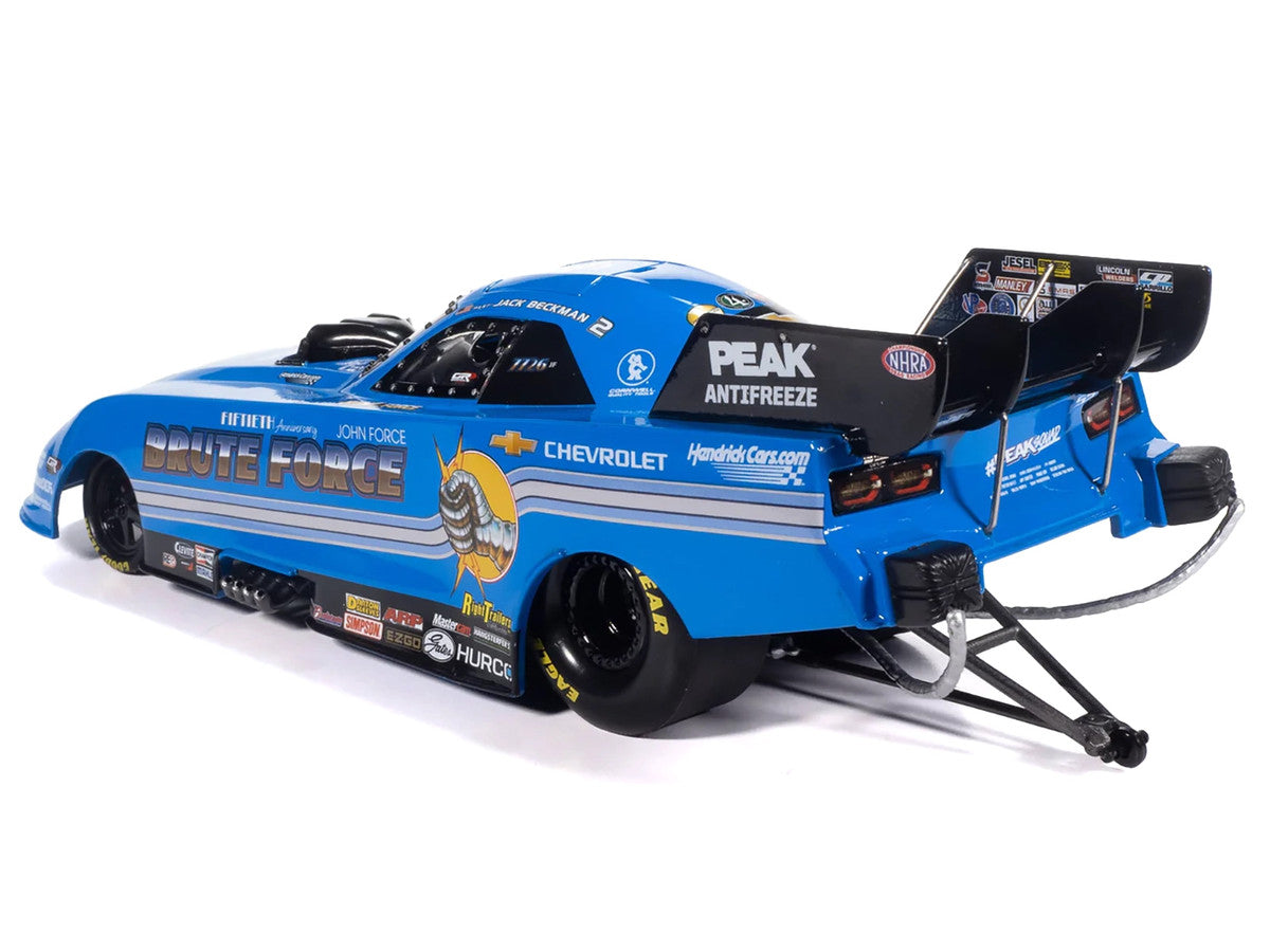 Chevrolet Camaro SS NHRA Funny Car Jack Beckman "Brute Force Tribute" (2025) "John Force Racing" Limited Edition 1/24 Diecast Model by Auto World LuxuryLifeWay Online Store
