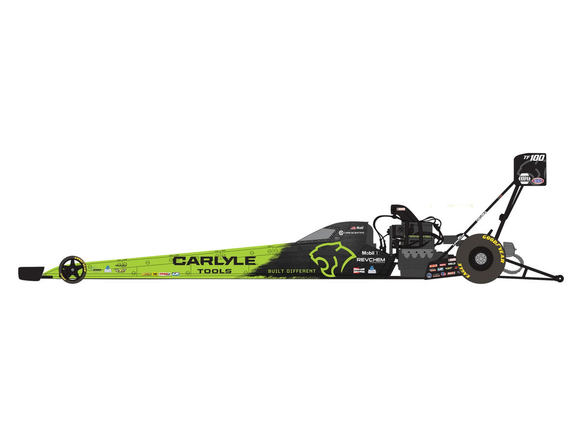 NHRA TFD (Top Fuel Dragster) #TF100 Maddi Gordon "Carlyle Tools" Green and Black (2026) 1/24 Diecast Model Car Auto World LuxuryLifeWay Online Store
