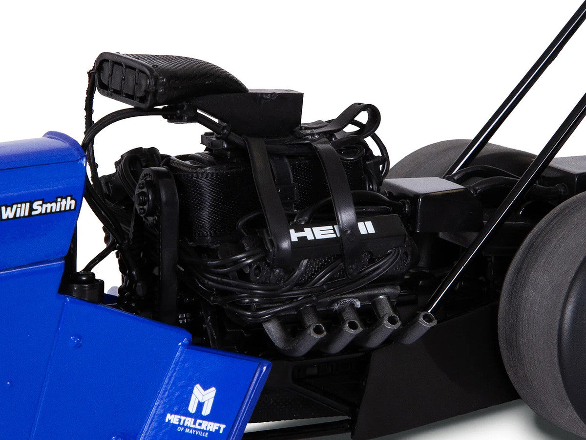 NHRA TFD (Top Fuel Dragster) #TF200 Will Smith "Bluebird Turf" Blue with Graphics (2026) 1/24 Diecast Model Car by Auto World LuxuryLifeWay Online Store