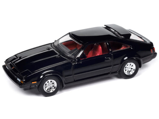 1983 Toyota Celica Supra Black with Red Interior "Import Legends" Series 1/64 Diecast Model Car by Auto World LuxuryLifeWay Online Store
