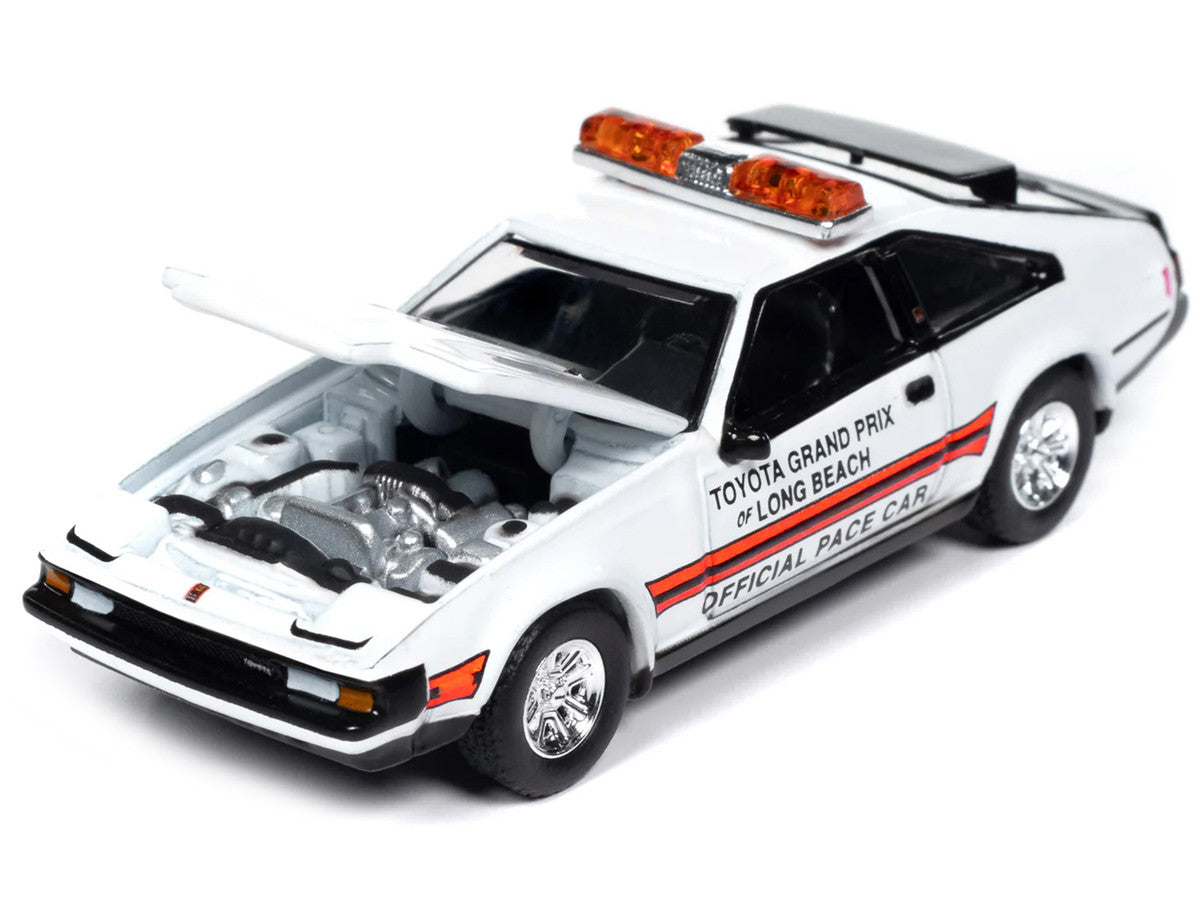 1983 Toyota Celica Supra "Toyota Grand Prix of Long Beach Official Pace Car" White "Import Legends" Series 1/64 Diecast Model Car by Auto World LuxuryLifeWay Online Store