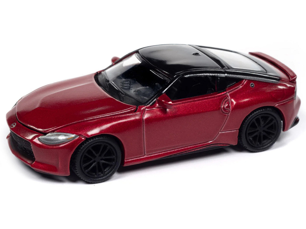 2023 Nissan Z Passion Red Metallic with Black Top "Import Legends" Series 1/64 Diecast Model Car by Auto World LuxuryLifeWay Online Store
