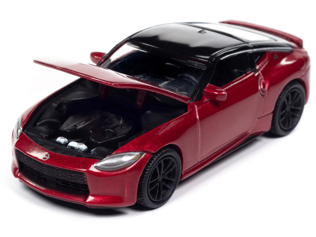 2023 Nissan Z Passion Red Metallic with Black Top "Import Legends" Series 1/64 Diecast Model Car by Auto World LuxuryLifeWay Online Store