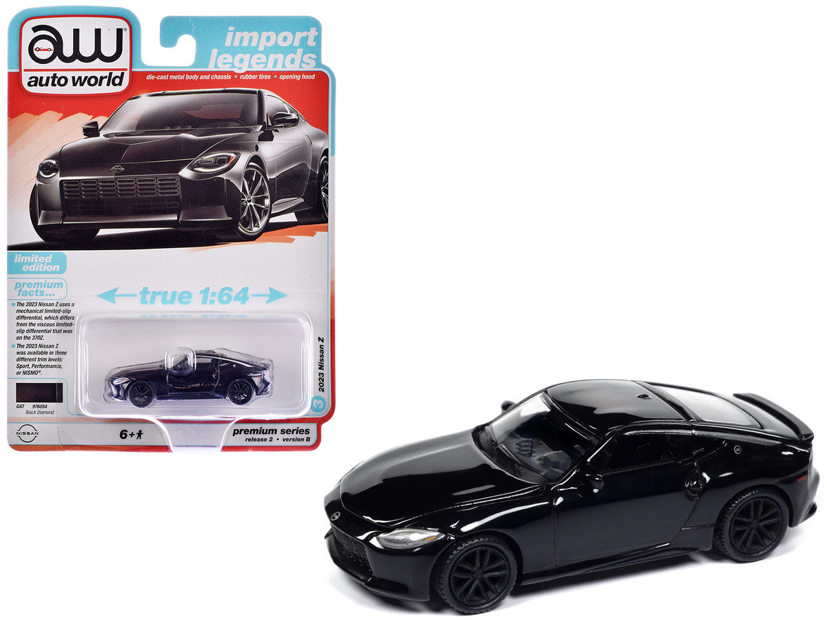 2023 Nissan Z Black Diamond "Import Legends" Series 1/64 Diecast Model Car by Auto World LuxuryLifeWay Online Store