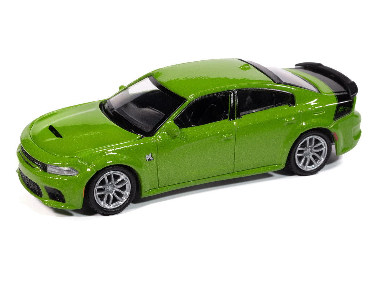 2023 Dodge Charger R/T Scat Pack Swinger Sublime Green Metallic "Modern Muscle" Series 1/64 Diecast Model Car by Auto World LuxuryLifeWay Online Store