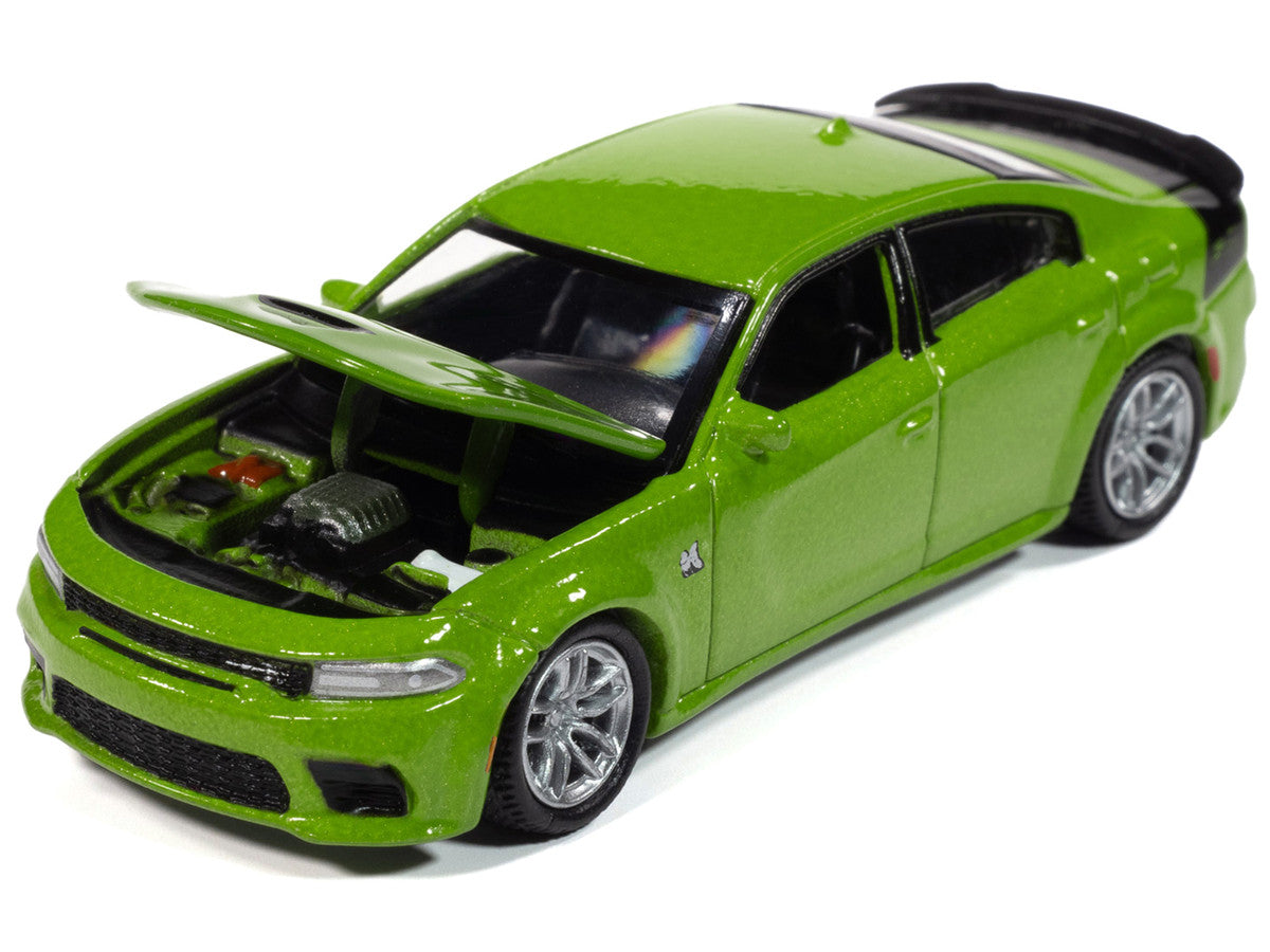2023 Dodge Charger R/T Scat Pack Swinger Sublime Green Metallic "Modern Muscle" Series 1/64 Diecast Model Car by Auto World LuxuryLifeWay Online Store