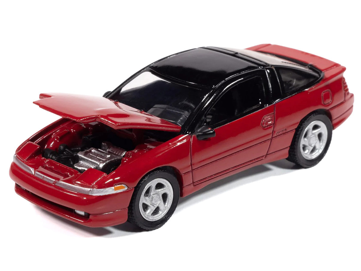 1991 Mitsubishi Eclipse GSX Maranello Red with Black Top "Import Legends" Series 1/64 Diecast Model Car by Auto World LuxuryLifeWay Online Store