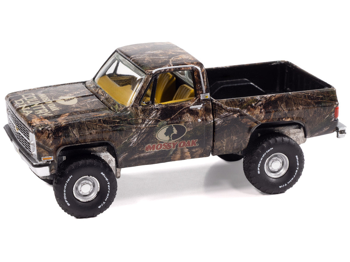 1983 Chevrolet Silverado Pickup Truck "Mossy Oak" Camouflage Livery "Big Country Collectibles" 2025 Series 1/64 Diecast Model Car by Auto World LuxuryLifeWay Online Store