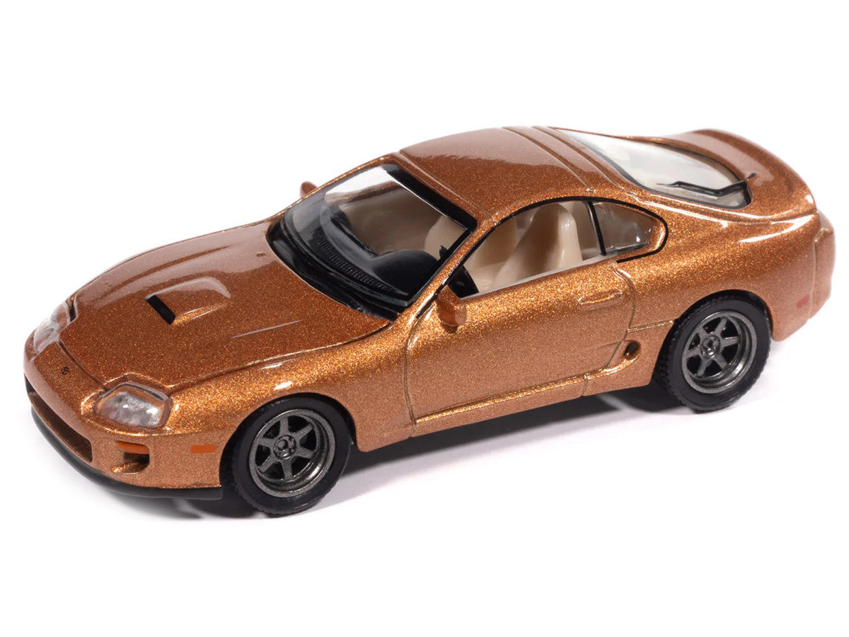 1998 Toyota Supra Sedona Sunset Bronze Metallic "Modern Muscle" Series 1/64 Diecast Model Car by Auto World LuxuryLifeWay Online Store