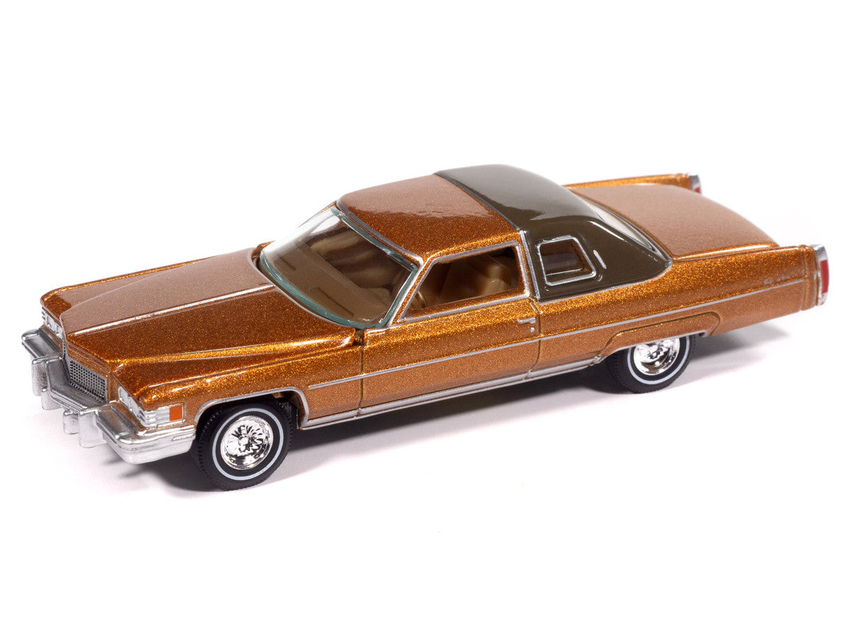 1976 Cadillac Coupe DeVille Amberlite Firemist Metallic "Luxury Cruisers" Series 1/64 Diecast Model Car by Auto World LuxuryLifeWay Online Store