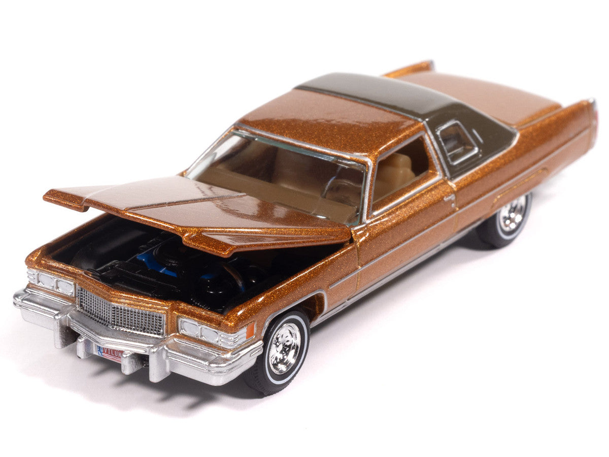 1976 Cadillac Coupe DeVille Amberlite Firemist Metallic "Luxury Cruisers" Series 1/64 Diecast Model Car by Auto World LuxuryLifeWay Online Store