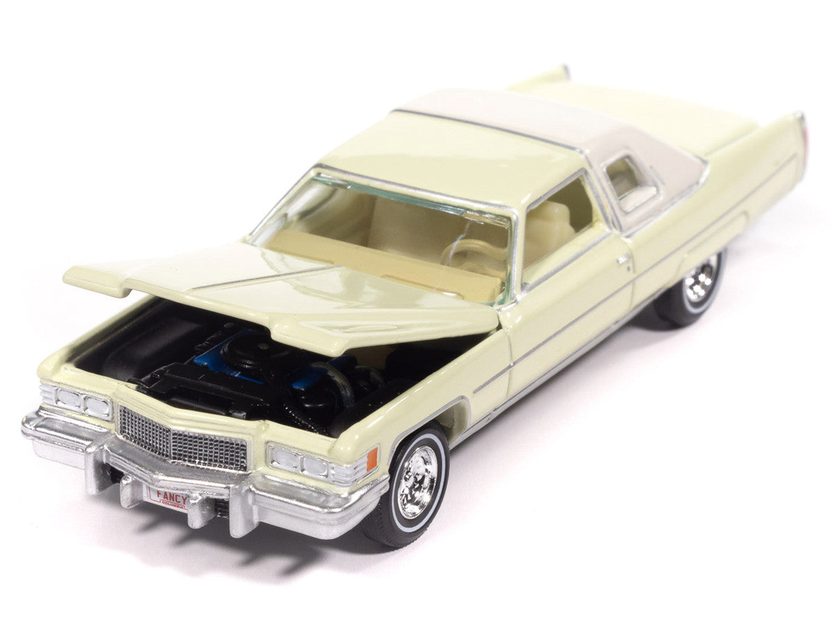 1976 Cadillac Coupe DeVille Phoenician Ivory "Luxury Cruisers" Series 1/64 Diecast Model Car by Auto World LuxuryLifeWay Online Store