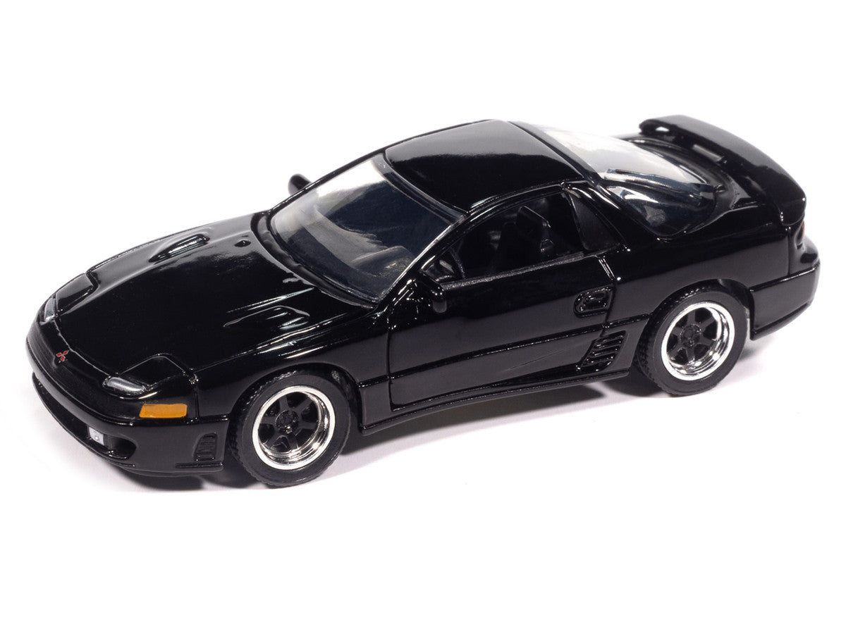1993 Mitsubishi 3000GT VR-4 Albany Black Pearl "Import Legends" Series 1/64 Diecast Model Car by Auto World LuxuryLifeWay Online Store