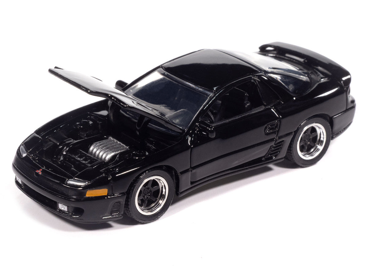 1993 Mitsubishi 3000GT VR-4 Albany Black Pearl "Import Legends" Series 1/64 Diecast Model Car by Auto World LuxuryLifeWay Online Store